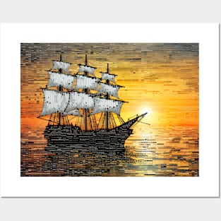 Sailing Boat Marine Art Decor Paint Posters and Art